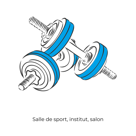 Salle de sport, institut, salon